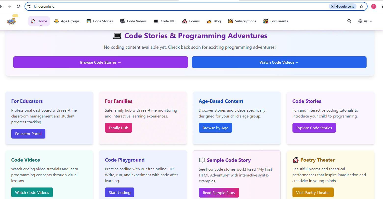 KinderCode — Kids Coding & EdTech Platform